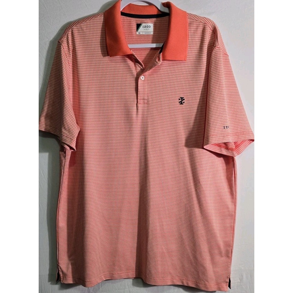 Men's IZOD Golf Orange Short Sleeve Polo Shirt‎ Size XL